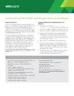 Предварительный просмотр 1 страницы VMware SUSE LINUX ENTERPRISE SERVER Getting Started Manual