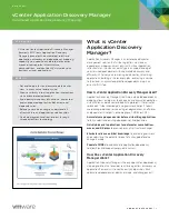 Preview for 1 page of VMware VCENTER APPLICATION DISCOVERY MANAGER Datasheet