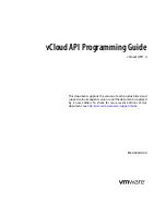 VMware VCLOUD API 1.0 - TECHNICAL NOTE Programming Manual предпросмотр