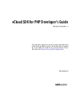 Предварительный просмотр 1 страницы VMware vCloud SDK 1.0 Manual