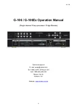 Vnstw G-106 Operation Manual preview