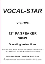 Vocal-Star VS-P120 Operating Instructions preview