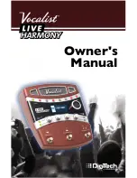 Vocalist Live Harmony Owner'S Manual preview