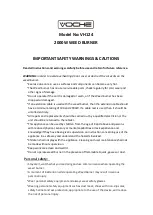 VOCHE VH124 Manual preview