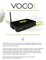 Preview for 1 page of VOCO V-Zone+ Quick Start Manual Apple