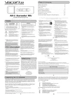 VocoPro All-U Karaoke Mic Owner'S Manual preview