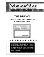 Предварительный просмотр 1 страницы VocoPro BRAVO PRO Owner'S Manual