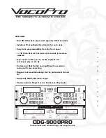 VocoPro CDG-9000 Owner'S Manual preview