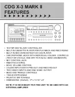 Предварительный просмотр 4 страницы VocoPro CDG X-3 Mark II Owner'S Manual