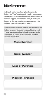 Предварительный просмотр 2 страницы VocoPro Commander CT User Manual