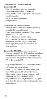 Предварительный просмотр 18 страницы VocoPro Commander CT User Manual