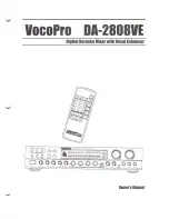 VocoPro DA-2808VE Owner'S Manual preview