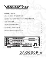 VocoPro DA-3600 PRO Owner'S Manual предпросмотр