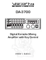 VocoPro DA-3700 Owner'S Manual предпросмотр