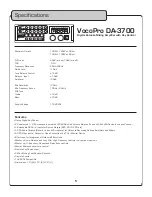 Предварительный просмотр 7 страницы VocoPro DA-3700 Owner'S Manual