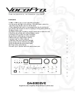 VocoPro DA-8808VE Owner'S Manual preview