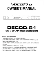 Предварительный просмотр 4 страницы VocoPro DECODE-G1 Owner'S Manual