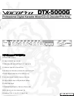 VocoPro DTX-5000G Owner'S Manual preview