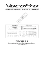 VocoPro GIG-STAR II Owner'S Manual предпросмотр