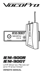 VocoPro IEM-900R Owner'S Manual preview