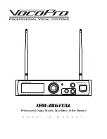 VocoPro IEM-DIGITAL Owner'S Manual preview