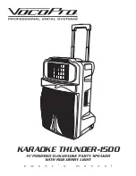 VocoPro KARAOKE THUNDER-1500 Owner'S Manual preview