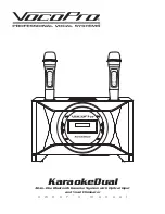 Preview for 1 page of VocoPro karaokedual Owner'S Manual