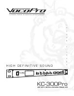 Preview for 1 page of VocoPro KC-300 PRO Owner'S Manual