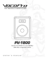 Preview for 1 page of VocoPro PV-1800 Owner'S Manual