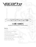 VocoPro UHF-5805 Owner'S Manual preview