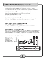 Предварительный просмотр 8 страницы VocoPro VHF-3005 Owner'S Manual