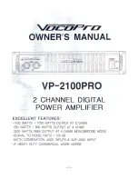 VocoPro VP-2100 PRO User Manual предпросмотр