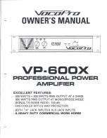 Предварительный просмотр 1 страницы VocoPro VP-600X Owner'S Manual