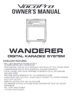 Preview for 1 page of VocoPro WANDERER User Manual