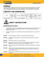 Предварительный просмотр 5 страницы Vogal SPREADMAX EX750 Operation Maintenance & Parts Manual