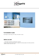 Предварительный просмотр 1 страницы vogel's TVM 3200 Series Full Installation Manual