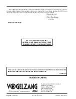 Preview for 18 page of Vogelzang International DELUXE BOXWOOD BX42E Owner'S Manual