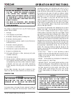 Preview for 12 page of Vogelzang International VG130 Owner’S Instruction And Operation Manual