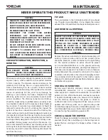 Preview for 16 page of Vogelzang International VG5722 Owner’S Instruction And Operation Manual