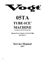 Vogt TUBE-ICE 05TA Service Manual preview