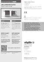 Preview for 1 page of Vogtlin red-y industrial Series Quick Start Manual