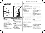 Vogue CF339 Instruction Manual preview