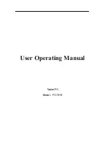 Vogue PC7015 User'S Operating Manual preview