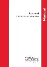 Предварительный просмотр 1 страницы Voice-Acoustic Score-8 Manual