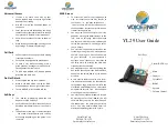 Предварительный просмотр 1 страницы VOICE2NET YL29 User Manual