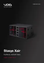 Preview for 1 page of Void Stasys Xair User Manual