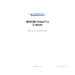 VOIGTLANDER NOKTON 35mm F1.2 Z-mount Instruction Manual preview