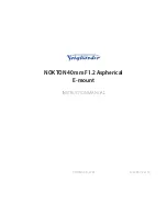 VOIGTLANDER NOKTON 40mm F1.2 Aspherical Instruction Manual preview