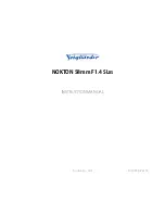 VOIGTLANDER NOKTON 58mm F1.4 SLIIS Instruction Manual preview