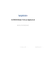 VOIGTLANDER ULTRON 40MM F2 SLIIN ASPHERICAL Instruction Manual preview